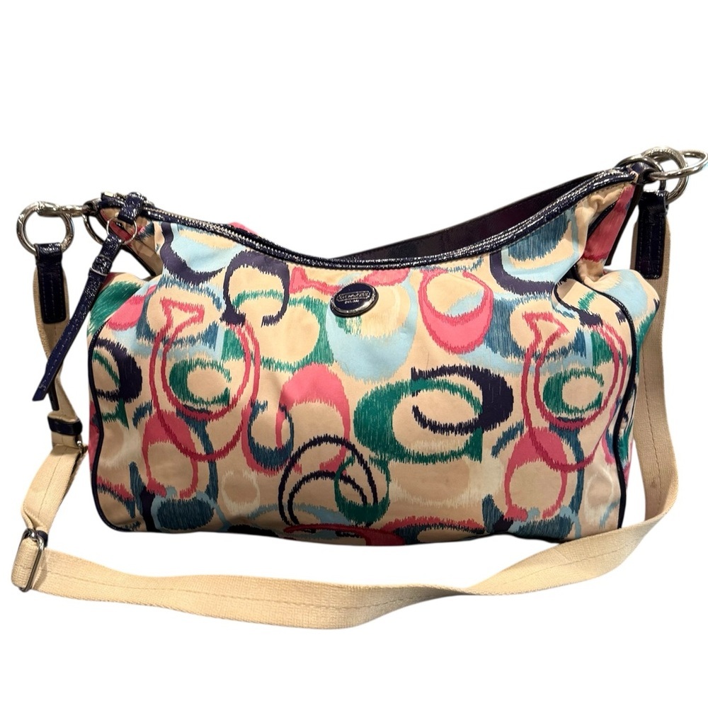 Coach signature Ikat scribble colorful purse bag F24452